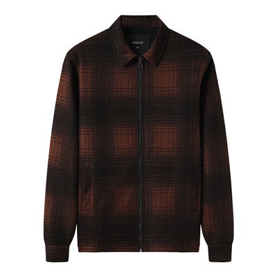 Ġakketta Plaid Zipper